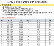 2023학년도 동아공고 일반전형 합격자 및 예비소집 안내 :: 공지사항 :: 동아공업고등학교 동아공업고등학교 :: 공지사항 :: 2023학년도... 