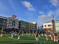 등굣길 연주회 열어 :: 공지사항 :: 한라초등학교 한라초등학교 :: 공지사항 :: 한라초 두드림 풍물동아리,  얼씨구나! 등굣길 연주회 열어