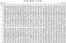 2025학년도 1학기 1~3학년 임시시간표 :: 공지사항 :: 유곡중학교 유곡중학교 :: 공지사항 :: 2025학년도 1학기 1~3학년 임시시간표