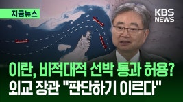 이란, 호르무즈 해협 통과 허용? 외교 장관 “판단하기 이르다” [지금뉴스] | TVING