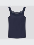 Check styling ideas for「AIRism Cotton Ribbed Lace Sleeveless Bra Top、Cotton Relaco Seersucker Shorts」| UNIQLO US