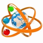 유토이미지 | 상세페이지 | 베이직샵 | 16910336 | 3d atom. Global concept