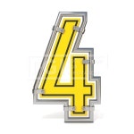 유토이미지 | Framed traffic road sign FONT number 4 3D