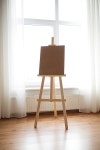fine art, creativity and artistic tools concept - wooden easel at studio | 유토이미지 | 상세페이지 | 베이직샵 | 사진 | 20745239