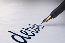 유토이미지 | Fountain pen writing Details