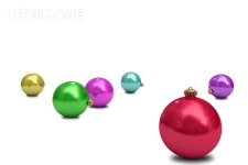 유토이미지 | Digitally generated colourful christmas baubles