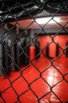 유토이미지 | Boxing area behind fence in crossfit gym