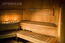 유토이미지 | Candles lighting in a sauna at the spa