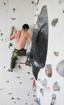 young and fit man exercise free mountain climbing on indoor practice wall | 유토이미지 | 상세페이지 | 베이직샵 | 사진 | 19535566
