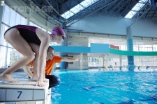 유토이미지 | happy children kids group at swimming pool class learning to swim 유토이미지 | happy children kids group  at... 