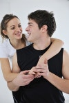 유토이미지 | happy young couple fitness workout and fun at sport gym club