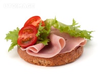유토이미지 | healthy sandwich with and smoked ham isolated on white 유토이미지 | healthy sandwich with  and smoked ham... 