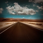 유토이미지 | Death Valley straight road in desert National Park California California