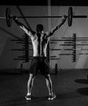 유토이미지 | 상세페이지 | 베이직샵 | 19682336 | barbell weight lifting man rear view back workout exercise at gym box