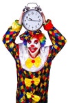유토이미지 | Clown with clock on white