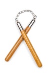Martial arts nunchaku weapon isolated on white | 유토이미지 | 상세페이지 | 베이직샵 | 사진 | 19782747