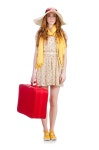 유토이미지 | Woman ready for summer holiday isolated on white