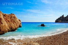 유토이미지 | Cala del Moraig beach in Benitatxell of Alicante in Spain
