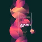 유토이미지 | Geometric rounded shapes vector template.