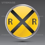 유토이미지 | railroad road sign