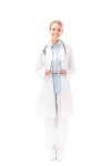유토이미지 | beautiful young female doctor in white coat isolated on white 유토이미지 | beautiful young female doctor in... 