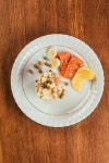 Russian salad on plate with scattered peas| boiled eggs and fish slices | 유토이미지 | 상세페이지 | 베이직샵 | 사진 | 21312433