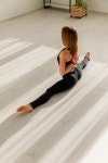 woman in reverse prayer pose doing twine stretching on floor | 유토이미지 | 상세페이지 | 베이직샵 | 사진 | 21473814
