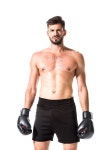 muscular Boxer Isolated On White | 유토이미지 | 상세페이지 | 베이직샵 | 사진 | 21497347 muscular Boxer  Isolated On White... 