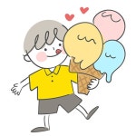 아이스크림을 든 아이 | 유토이미지 | 상세페이지 | 베이직샵 | 일러스트 | 22081113