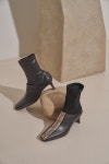 [쌀롱드쥬][at SALONDEJU] Python-effect leather boots/ BKPT [W CONCEPT]