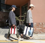 [Good Night & Good Luck굿나잇앤굿럭]Big House Tote_Ecru/Navy [W CONCEPT]