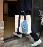 [Good Night & Good Luck굿나잇앤굿럭]Big House Tote_Ecru/Navy [W CONCEPT]