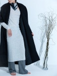 [YoN9와이오앤나인]UNBAL LONG COAT (BLACK) [W CONCEPT]