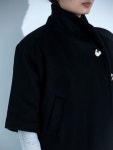 [YoN9와이오앤나인]UNBAL LONG COAT (BLACK) [W CONCEPT]