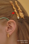 [YUUL YIE율이에]CLIFF / CLIFF PEARL HAIRCLIP_GOLD / SILVER [W CONCEPT]