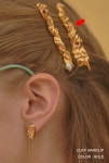 [YUUL YIE율이에]CLIFF / CLIFF PEARL HAIRCLIP_GOLD / SILVER [W CONCEPT]