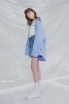 [OTHERSIDE아더사이드][UNISEX]COMFORTABLE OVERFIT STRIPED SHIRT (SKY BLUE) [W CONCEPT]