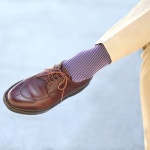 [VICTOR & ALBERT빅터앤알버트]PURPLE SILVER STRIPED SOCKS [W CONCEPT]