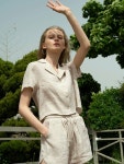 [Siyazu시야쥬]SI TP 5028 Linen Crop - W컨셉(W CONCEPT)