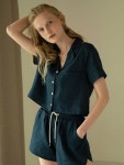[Siyazu시야쥬]SI TP 5028 Linen Crop - W컨셉(W CONCEPT)