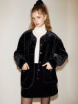 Salon de yohn Velvet Quilting Jacket - W컨셉(W CONCEPT)