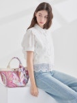 웨이브 펀칭 레이스 블라우스 KOBLP359(2 colors)