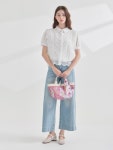 웨이브 펀칭 레이스 블라우스 KOBLP359(2 colors)