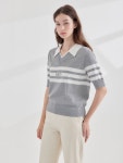비앙 스트라이프 브이 카라 니트 KOKTP359(1 colors)