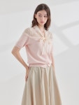 크림 레이스 진주 보우 가디건 KOKTP363(2 colors)