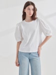 러블리 펀칭 레이스 퍼프 티셔츠 KOTSP352(1 colors)
