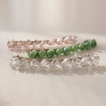 제이로렌 삼각 크리스탈 헤어 자동핀 H0615 - 예스24