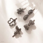 제이로렌 플라워 리본 나비 블랙다이아 실핀 H0644 - 예스24