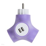 파워존 테트라포드 디자인 멀티탭 2구 USB 퍼플 | 천하지엘씨 - 예스24