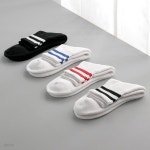 [슈퍼베이직][무료배송] 1132 투라인 쿠션 미들 크루삭스 5켤레 (4색상) - YES24